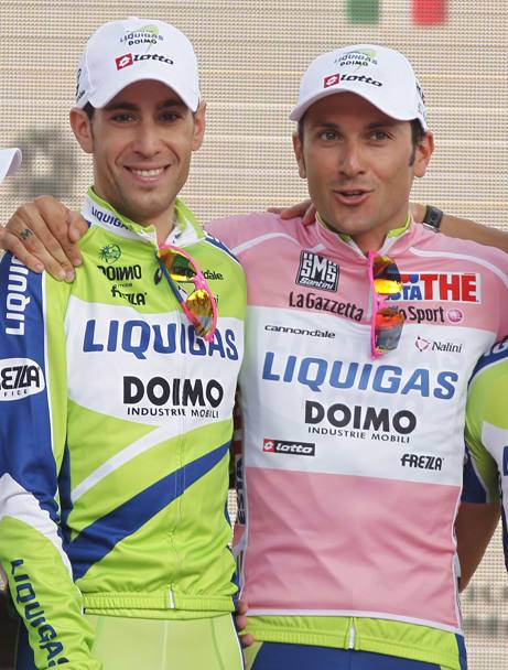 Ivan con il &#39;gregario&#39; Vincenzo Nibali. Bettini